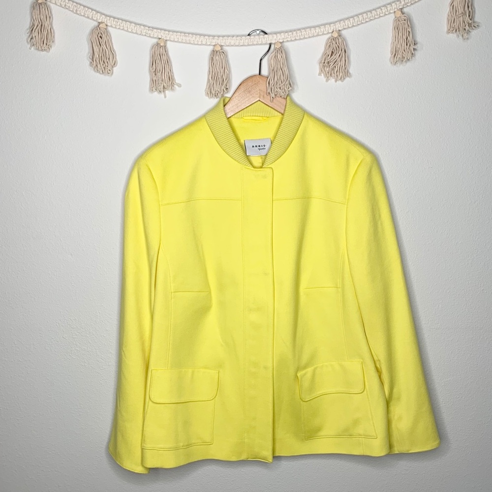 Akris Punto  Wool Coat Yellow Size 14